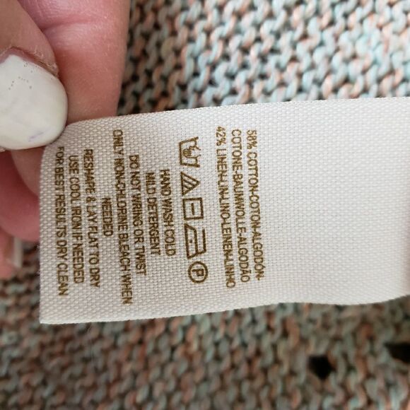 Free people open knit heathered crew neck sweater - Picture 3 of 7